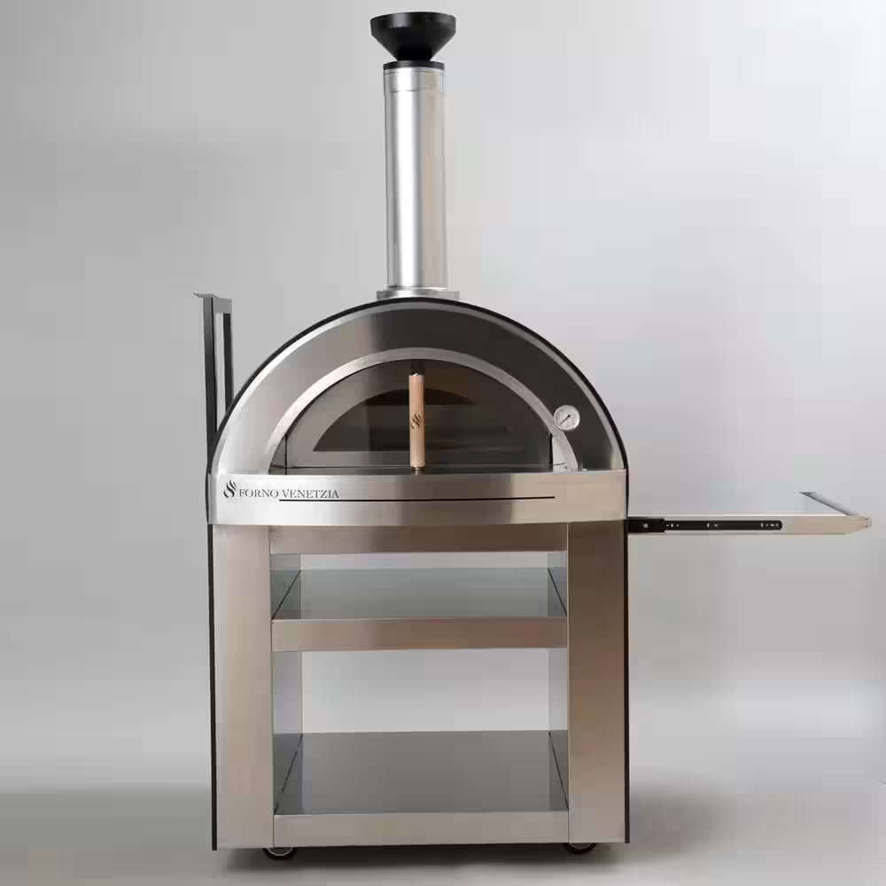 Torino 500 24 In. X 32 In. Wood Fired Oven with Cart in Copper
