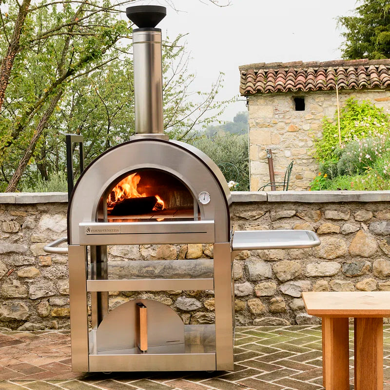 Stainless Steel Free Standing Wood Burning Pizza Oven