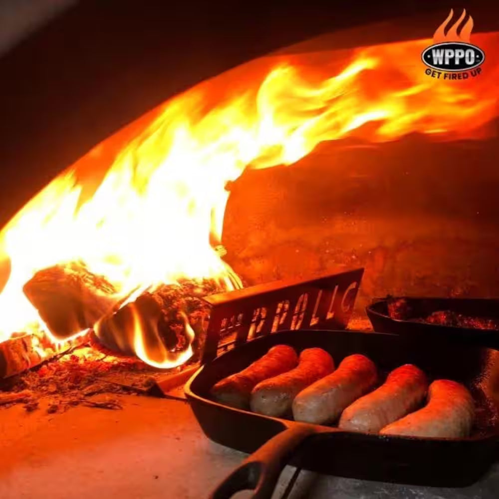 WKE-04WG-RED, 25 In. Multi-Fuel-Wood or Propane, Outdoor Pizza Oven Red, 71 In. W X 27 In. W X 30 In. D Burner Included