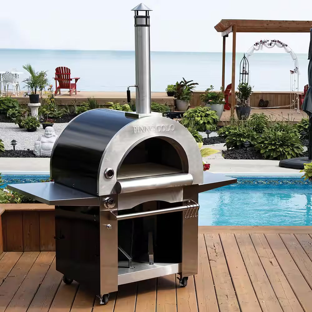 IBRIDO (Hybrid) Wood and Gas Outdoor Pizza Oven with Accessories