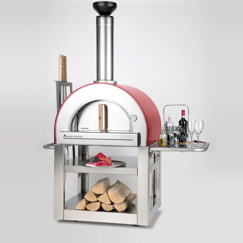 Stainless Steel Free Standing Wood Burning Pizza Oven